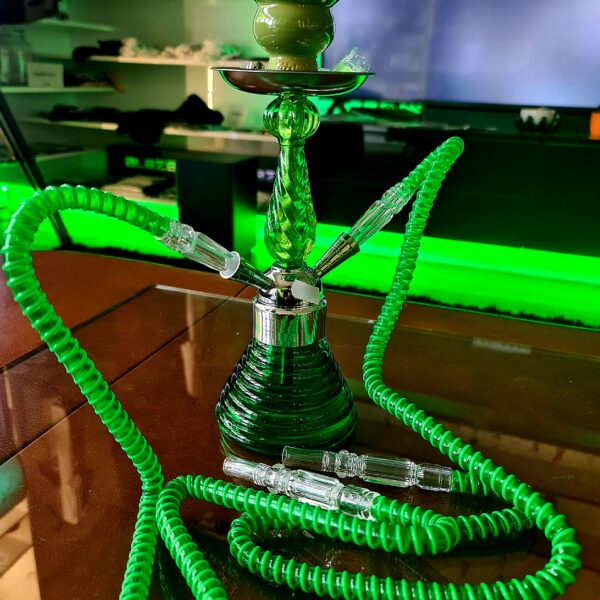 FAJKA WODNA SHISHA 2-WĘŻOWA ZIELONA 30 CM