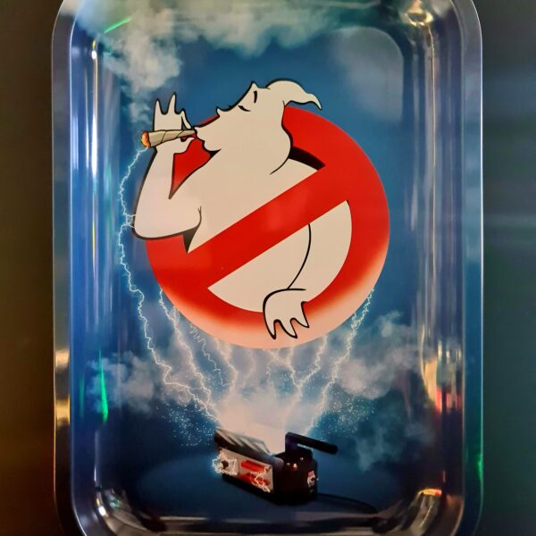 Metalowa tacka "Ghosts DO NOT smoke" 28 x 19