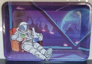 Metalowa tacka 'Cosmic Rest' 18 x 13