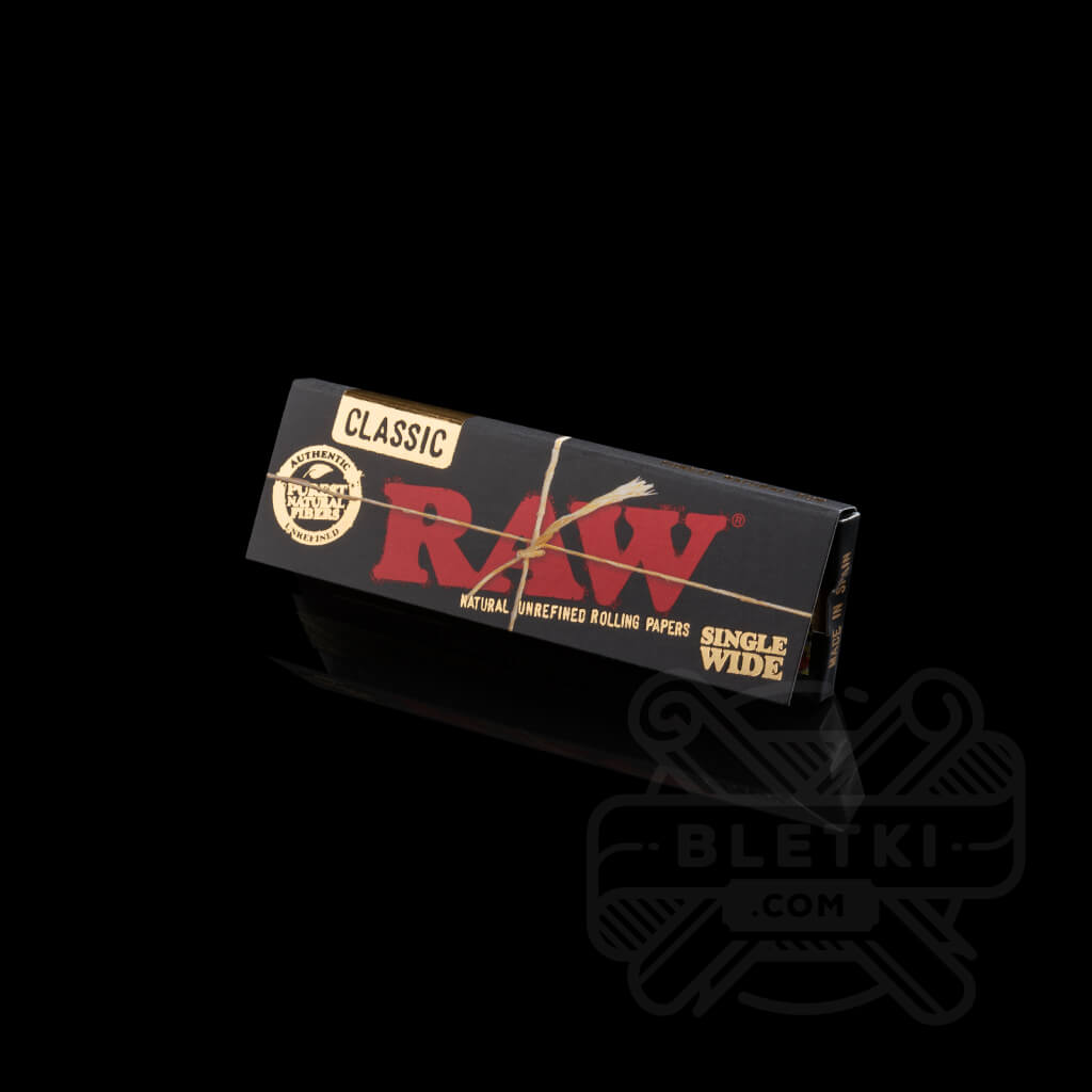 RAW CLASSIC SINGLE WIDE BIBUŁKI RAW CLASSIC BLACK SINGLE WIDE