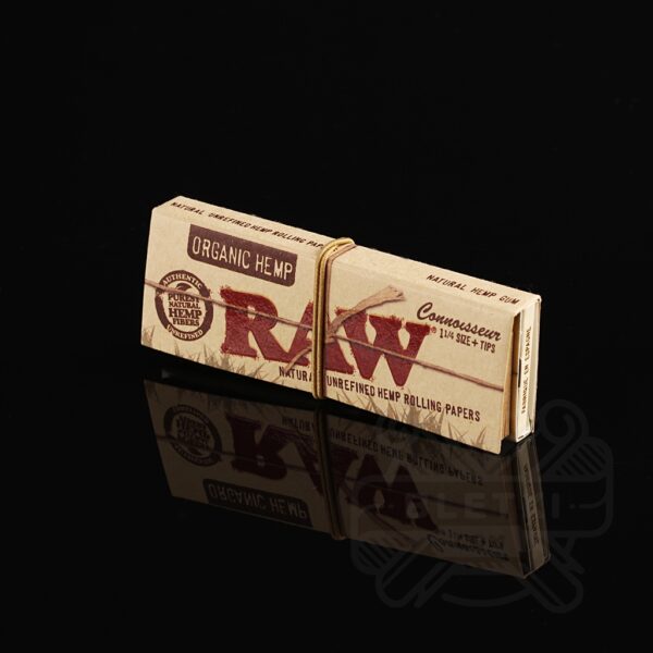 BIBUŁKI RAW ORGANIC HEMP CONNOISSEUR 1 1/4 + USTNIKI PAPIEROWE