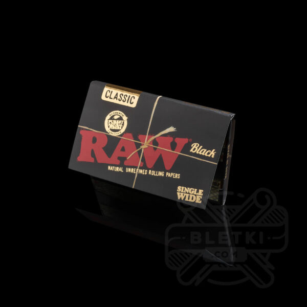 BIBUŁKI RAW CLASSIC BLACK SINGLE WIDE DOUBLE