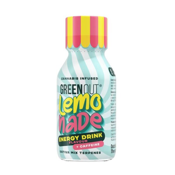 Shot konopny Green Out® Lemonade, Energy Drink + Caffeine