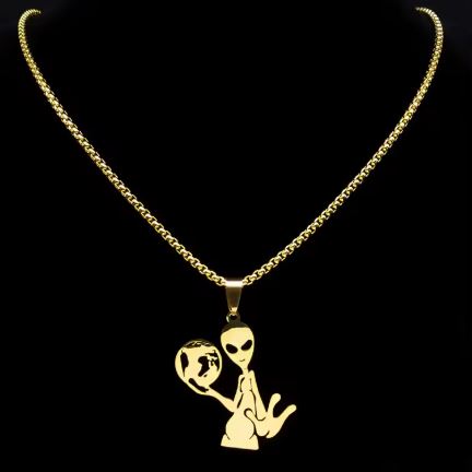 Złoty naszyjnik "Alien"