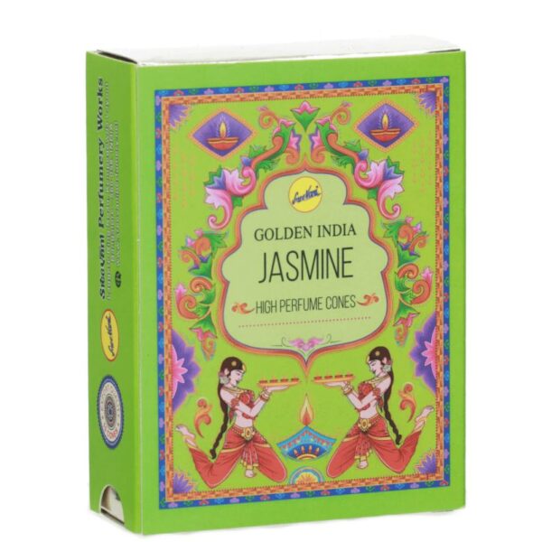 Kadzidełka Stożkowe Golden India 10 szt. - Jasmine