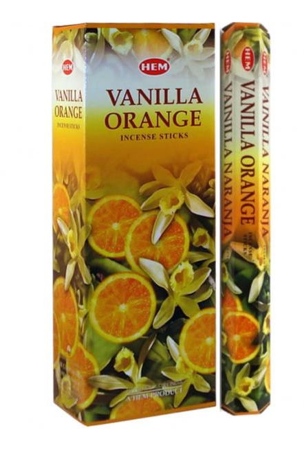 HEM ORAGNE VANILLA Kadzidełka Proste HEM 8 szt. – Vanilla Orange